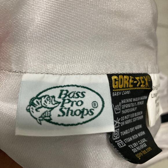 Bass Pro Shops Gore-Tex Bib Pants Red Size Large Waterproof Nylon Fishing Gear - Picture 9 of 11